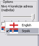 language menu